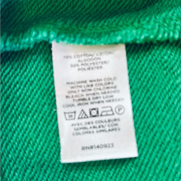 LOFT Vibrant Green Henley Sweatshirt - Picture 6 of 6